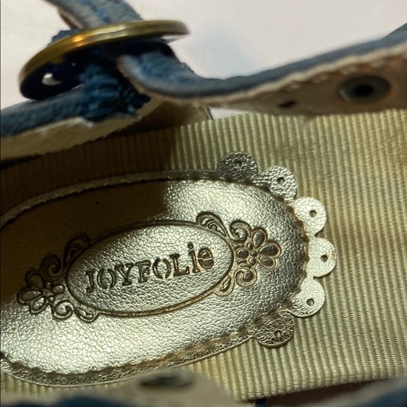 Joyfolie Blue Studded T-Strap Flats size 10 - Picture 5 of 6